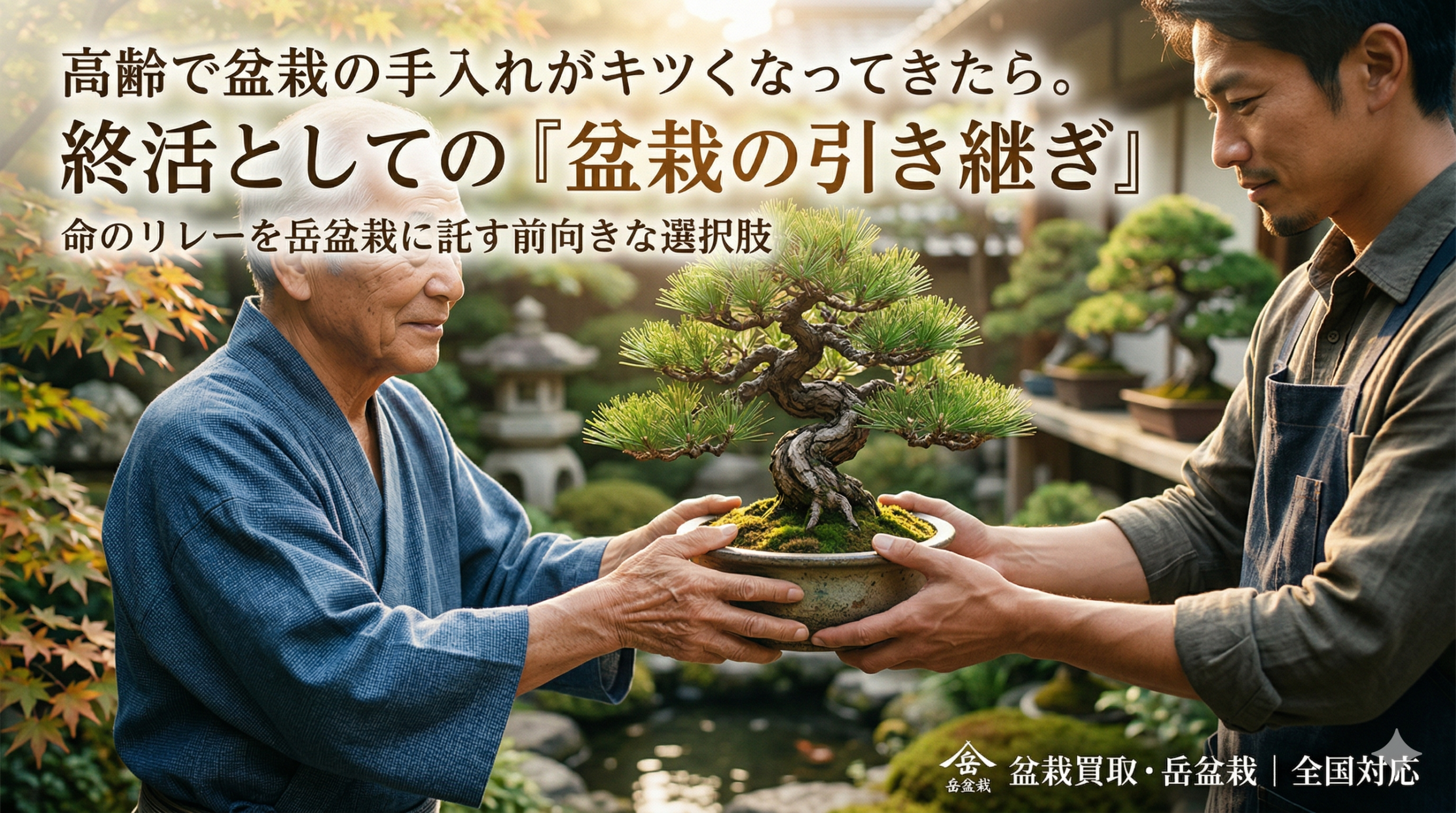 高齢で盆栽の手入れがキツくなってきたら。終活・生前整理としての「盆栽の引き継ぎ」